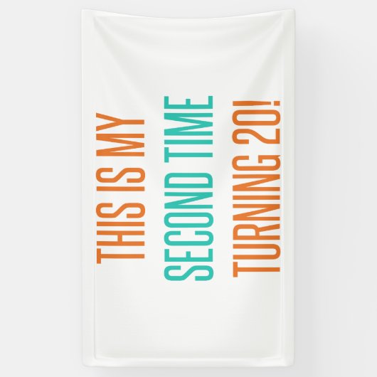 女おもしろい性40歳の誕生日 横断幕 (縦)