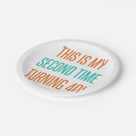 女おもしろい性80番目誕生日 ペーパープレート (アングル)