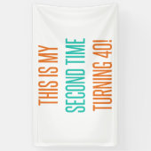 女おもしろい性80番目誕生日 横断幕 (縦)