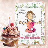 女おもしろい性BFFフレンドのためのスナーキーなジョーク誕生日 カード