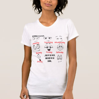 女おもしろい性Tシャツで顔気分が良い Tシャツ