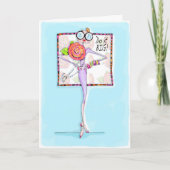 女おもしろい生誕生日カード誕生日カード友達 カード (正面)