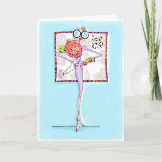 女おもしろい生誕生日カード誕生日カード友達 カード (正面)