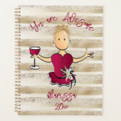 女おもしろい素晴らしのカレンダー プランナー手帳 (正面)