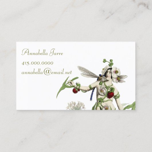 女お洒落と生き物 名刺 (裏面)