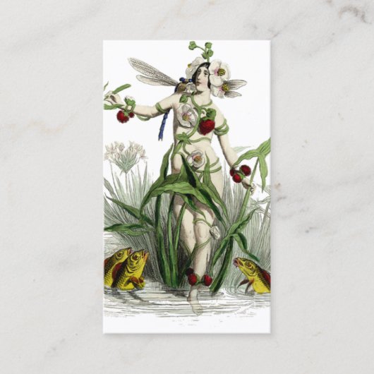 女お洒落と生き物 名刺 (正面)