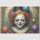 女お洒落の子のピエロ切り離し 薄葉紙 (正面)