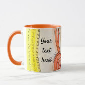 女お洒落の子イラストレーション赤毛かわいいおもしろい マグカップ (左)