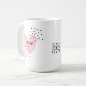 女お洒落の子ハートキュイカスタマイズマグ コーヒーマグカップ (正面左)