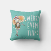 女お洒落の子メリー全クリスマス クッション (正面)