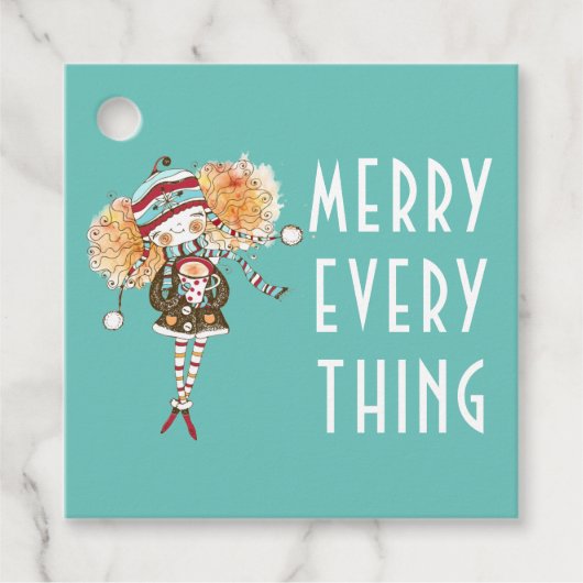 女お洒落の子メリー全クリスマス フェイバータグ (正面)