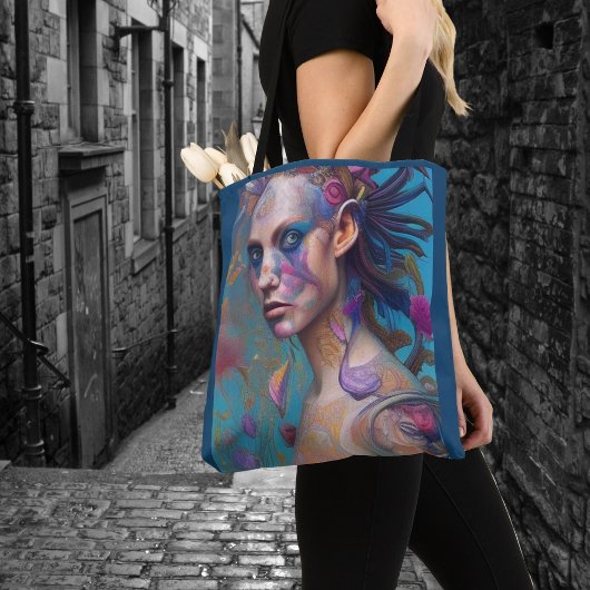 女お洒落の子顔ニンフ妖精ウィッチマジカルトット トートバッグ