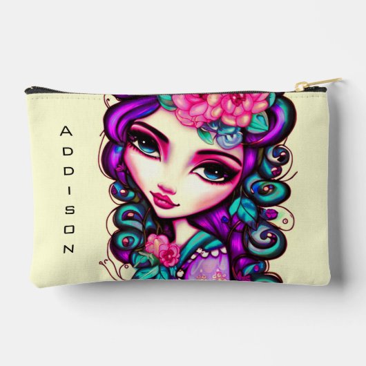 女お洒落子芸術的小 アクセサリーポーチ (裏面)