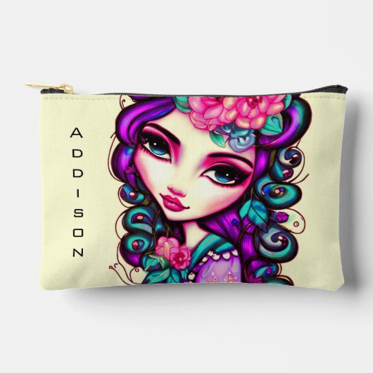 女お洒落子芸術的小 アクセサリーポーチ (正面)