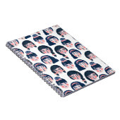 女お洒落性:漫画顔アート ノートブック (右側)