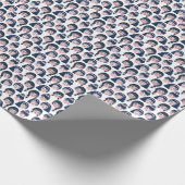 女お洒落性：漫画顔アート ラッピングペーパー (角)