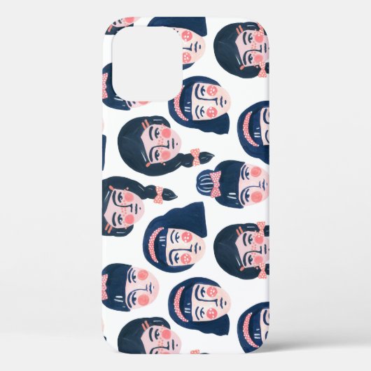 女お洒落性：漫画顔アート Case-Mate iPhoneケース (裏面)