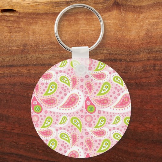 女かわいらしの子にガーリー対するピンクの贈り物アイディア キーホルダー (正面)