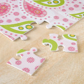 女かわいらしの子にガーリー対するピンクの贈り物アイディア ジグソーパズル (側面)