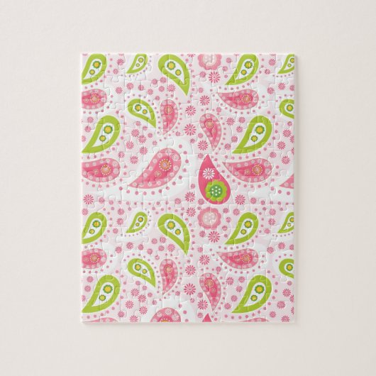 女かわいらしの子にガーリー対するピンクの贈り物アイディア ジグソーパズル (縦)