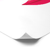 女かわいらしの子の発疹と唇のポスタープリント ポスター (角)