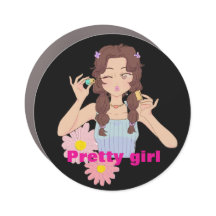 女かわいらしの子の美学 | かわいいメイクアップイラストレーション