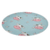 女かわいらしの子の花:手描きヴィンテージ カッティングボード (角)