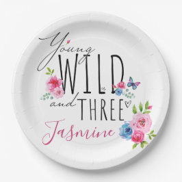 女かわいらしの子の誕生日（3回目） ペーパープレート