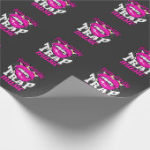 女かわいらしの子ラブトラップミュージックヒップホップ踊り女性 ラッピングペーパー (角)