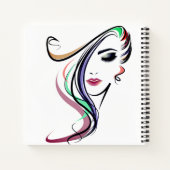 女かわいらしの子8.5インチx 8.5インチスパイラルノートブック ノートブック (裏面)