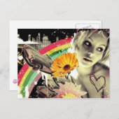 女かわいらしの子 ポストカード (正面/裏面)