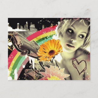 女かわいらしの子 ポストカード