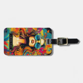 女かわいらしの荷物タグ ラゲッジタグ (正面横)