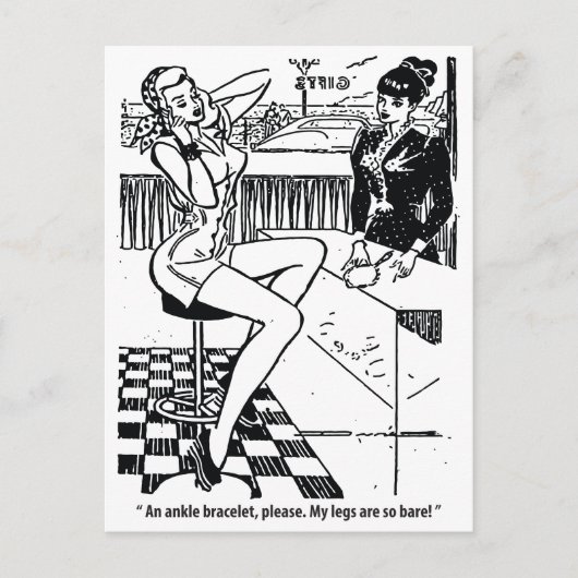 女かわいらし性の店,ユーモア,ヴィンテージ ポストカード (正面)