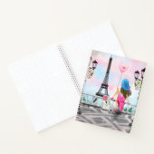 女かわいらし性インパリスエッフェルタワーノート ノートブック (内部)