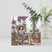 女かわいらし性コーヒー、犬と植物を飲む (スタンド正面)