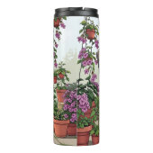 女かわいらし性コーヒー、犬と植物を飲む タンブラー (裏面)