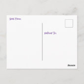 女かわいらし性コーヒー、犬と植物を飲む ポストカード (裏面)