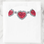 女かわいらし性ルビーネックレス 楕円形シール (バッグ)