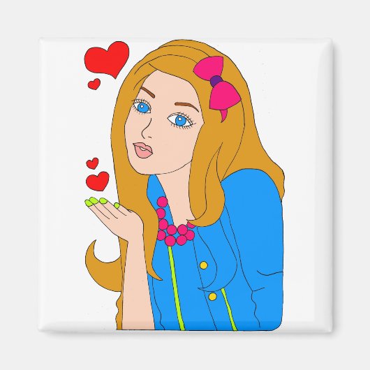 女かわいらし性 マグネット (正面)