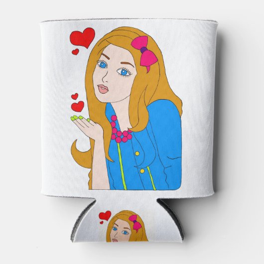 女かわいらし性 缶クーラー (正面)