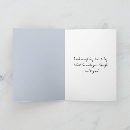 女かわいらし猫誕生日 カード (内部)