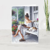 女かわいらし読の本 カード (正面)