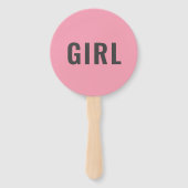 女か男か？ |ピンクモダンブルー赤ちゃんシャワーゲーム ハンドファン (正面)