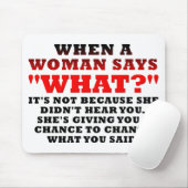 女が二度目のチャンスをおもしろい言う マウスパッド (マウス)