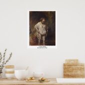 女が入浴する。レンブラント・ヴァン・ライジン著 ポスター (キッチン)