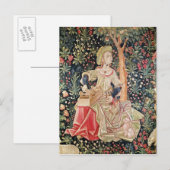 女が回転する ポストカード (正面/裏面)