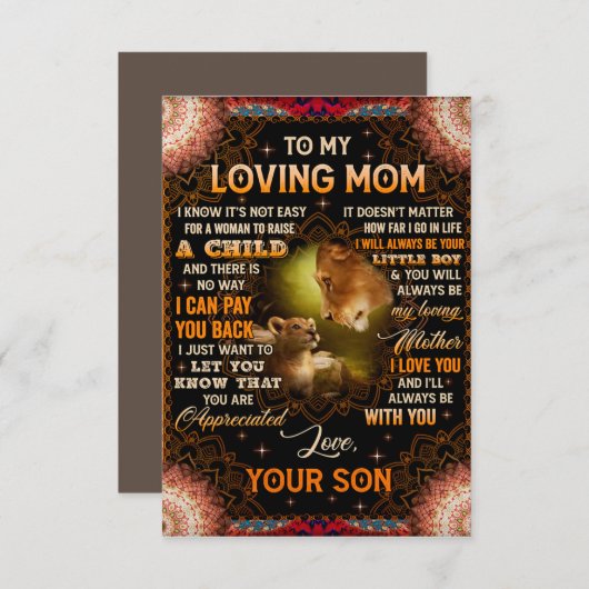 女が子どもを産むのは簡単ではない サンキューカード (正面/裏面)