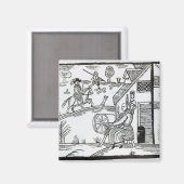 女が紡ぐ国の風景 マグネット (正面/裏面)