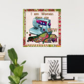 女が縫う ポスター (ホームオフィス)